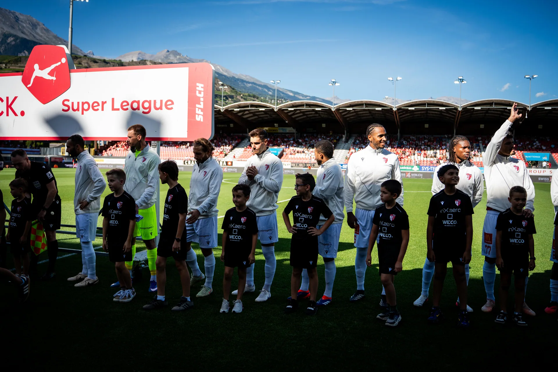 Momento della partita del FC Sion
